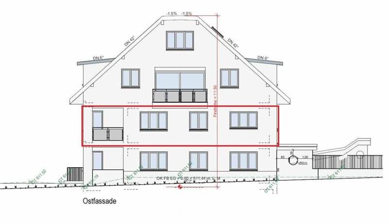 Zu vermieten 4½ Zi.-Whg., an der Maugwilerstrasse 40 in 9552 Maugwil bei Bronschhofen, naturverbundene Lage /Steuerfuss 9500 Wil ! (8)