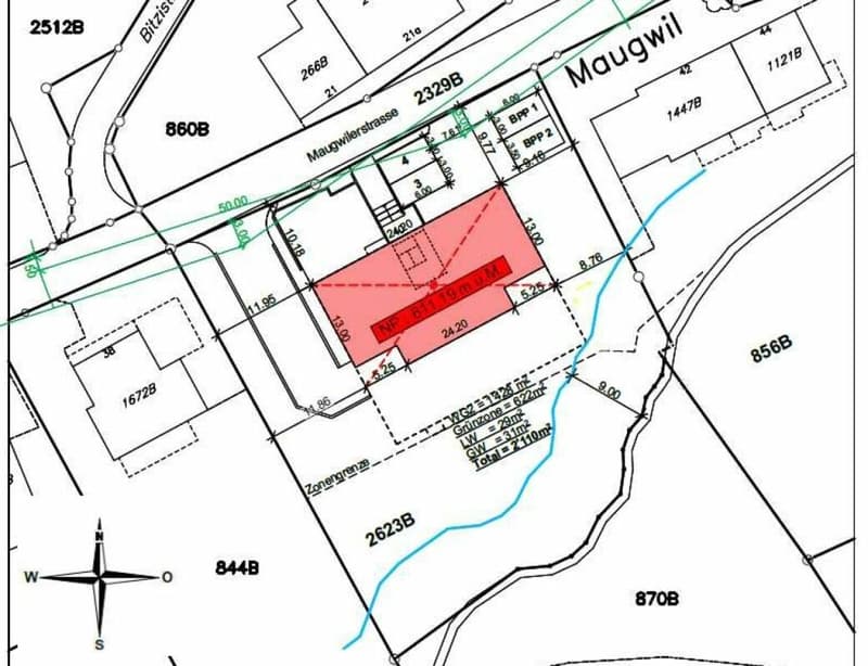 Zu vermieten 4½ Zi.-Whg., an der Maugwilerstrasse 40 in 9552 Maugwil bei Bronschhofen, naturverbundene Lage /Steuerfuss 9500 Wil ! (3)
