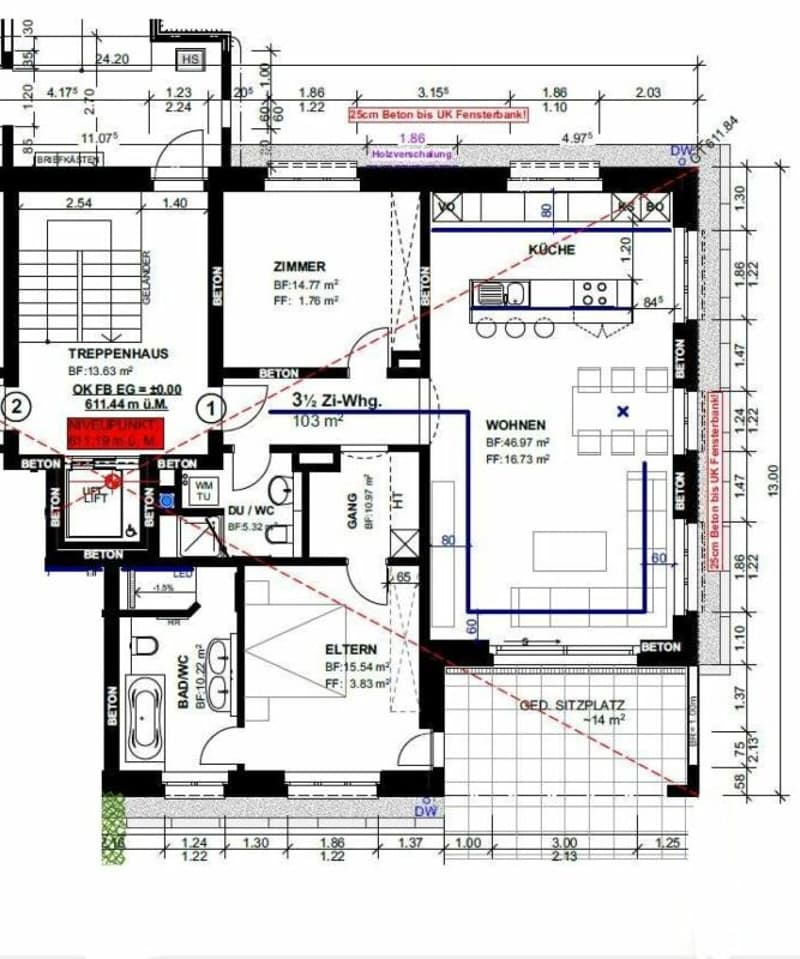 Zu vermieten 3½ Zi.-Whg., an der Maugwilerstrasse 40 in 9552 Maugwil bei Bronschhofen /103 m2 Wohnfläche, naturverbundene Lage /Steuerfuss 9500 Wil ! (5)