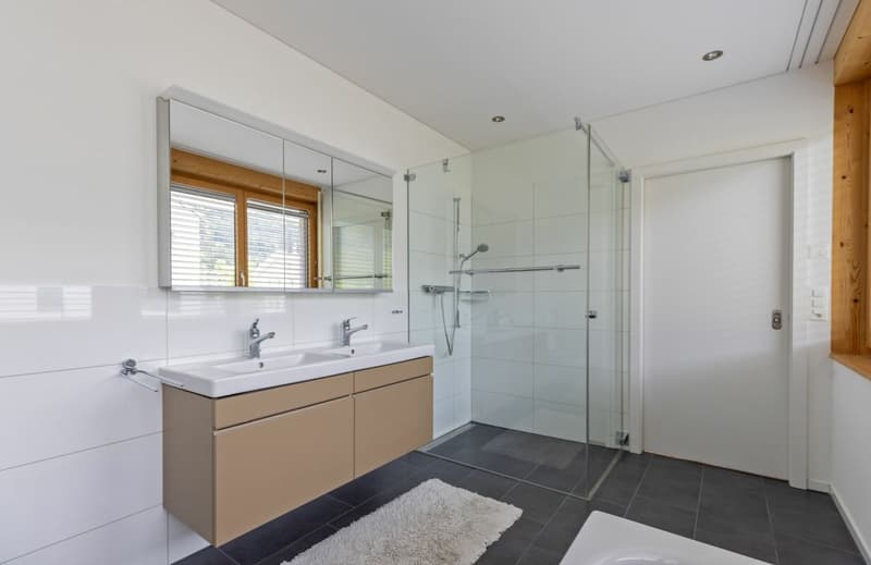 Zu verkaufen grosszügiges Terrassenhaus, 4.5 Zimmer, Länge 35 Meter. Am Bleicheliweg 2, 9055 Bühler bei Teufen, mit Weitsicht auf Wiese und Wald. Nur 2 Gehminuten bis Bahnhof ! (9)