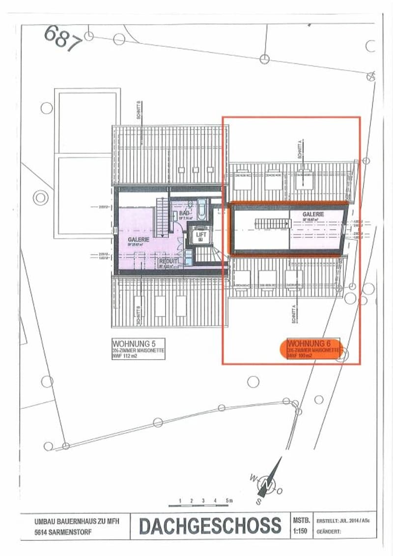2 1/2 pièces appartement mansardé avec galerie (10)