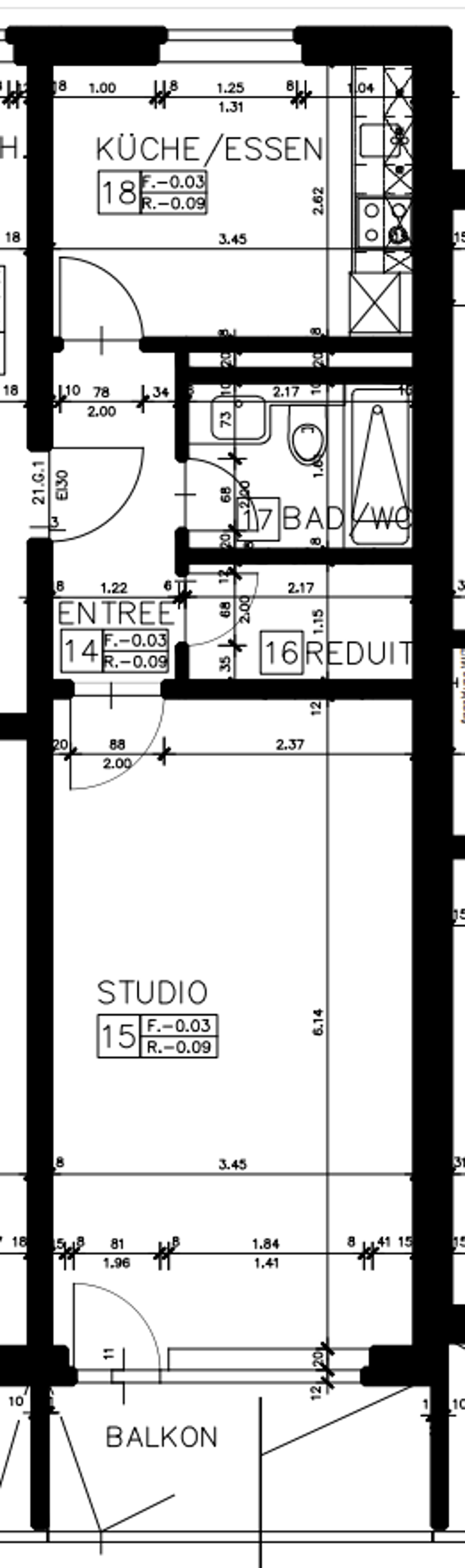 Appartement 1.5 pièces avec balcon ensoleillé et vue sur le verdure (6)
