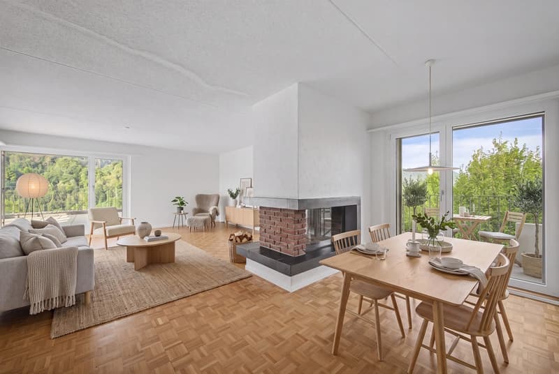 2.0 -Zimmerwohnung mit 94 m² Dachterrasse und Blick ins Grüne (3)