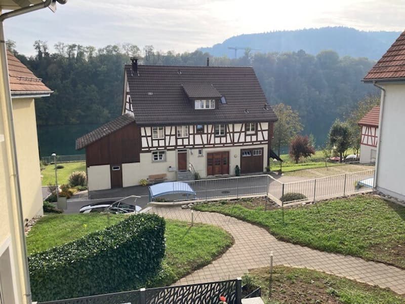 Aussicht von Balkon auf den Rhein