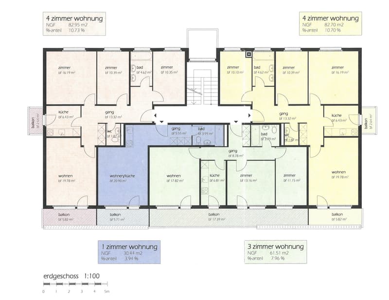 Grundrissplan Stockwerk