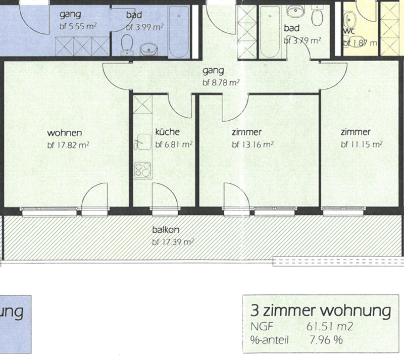 renovierte 3-Zimmer-Wohnung mit grossem sonnigem Balkon (12)