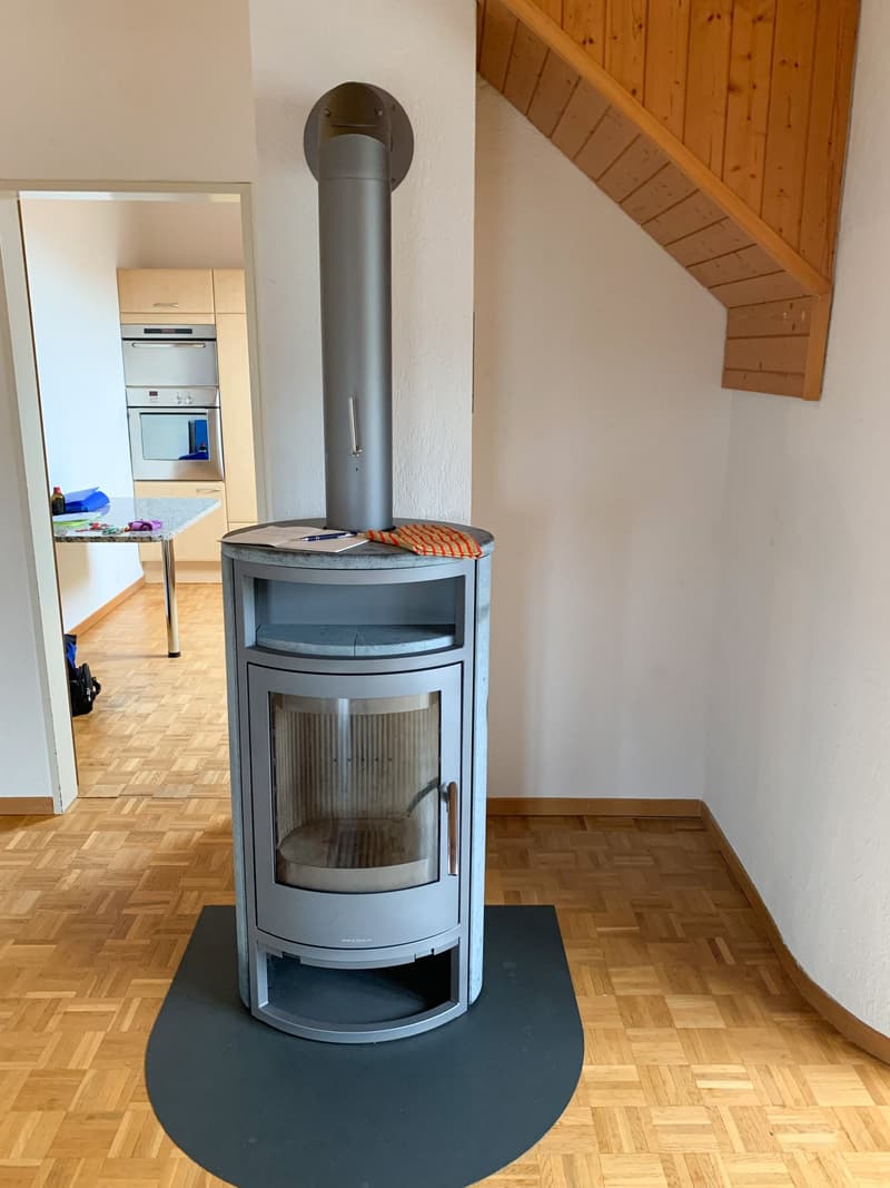 Kaminofen im Wohnzimmer