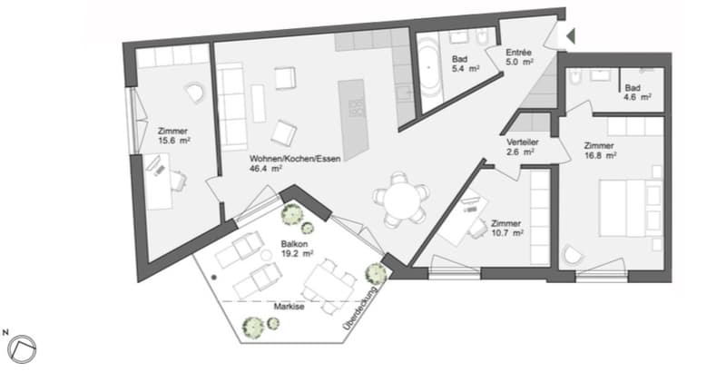 Moderne 4.5 Zi.-Wohnung im 1. OG (5)