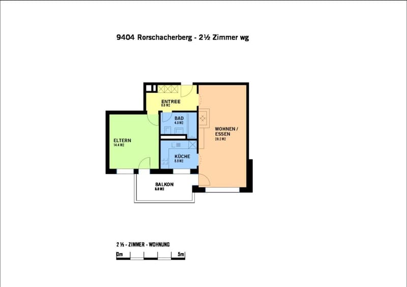 Grosszügige 2 1/2 Zimmer Wohnung an ruhiger und sonniger Lage (6)