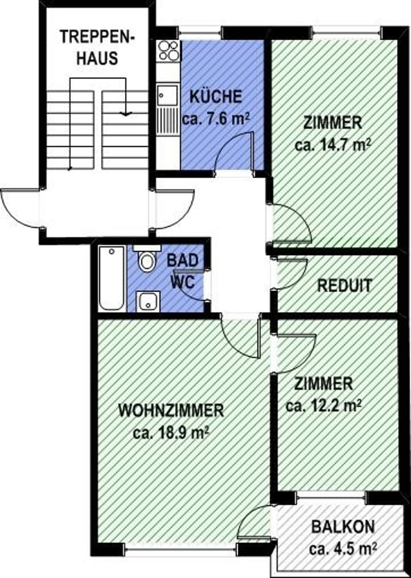 Sonnige 4-Zimmer-Wohnung zu vermieten (7)