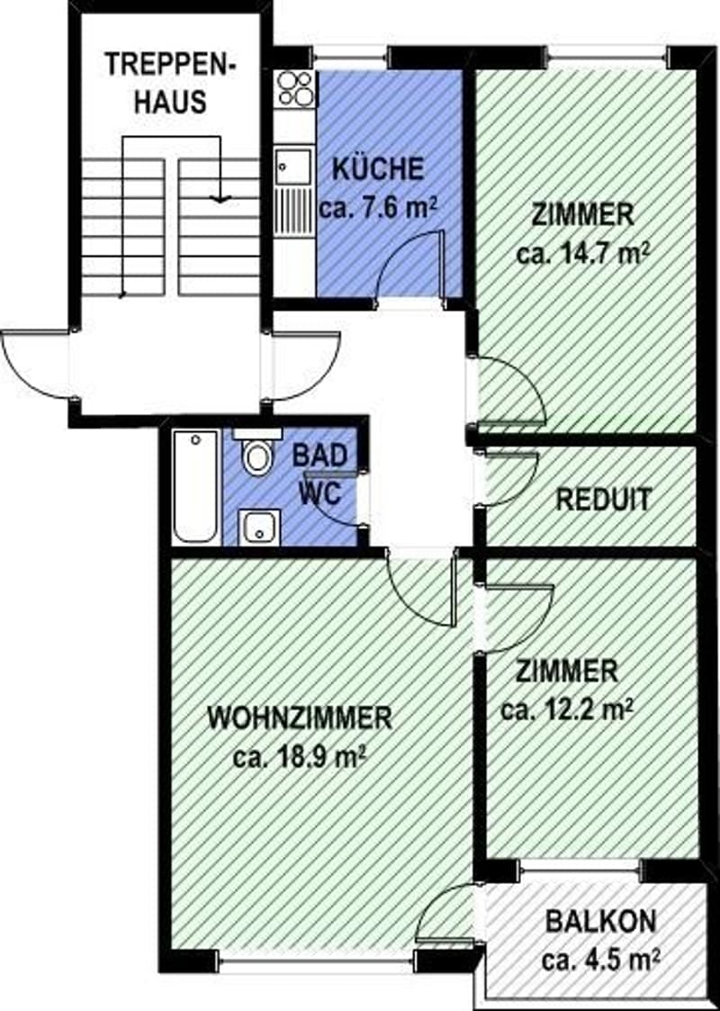 Sonnige 1-Zimmer-Wohnung zu vermieten (7)