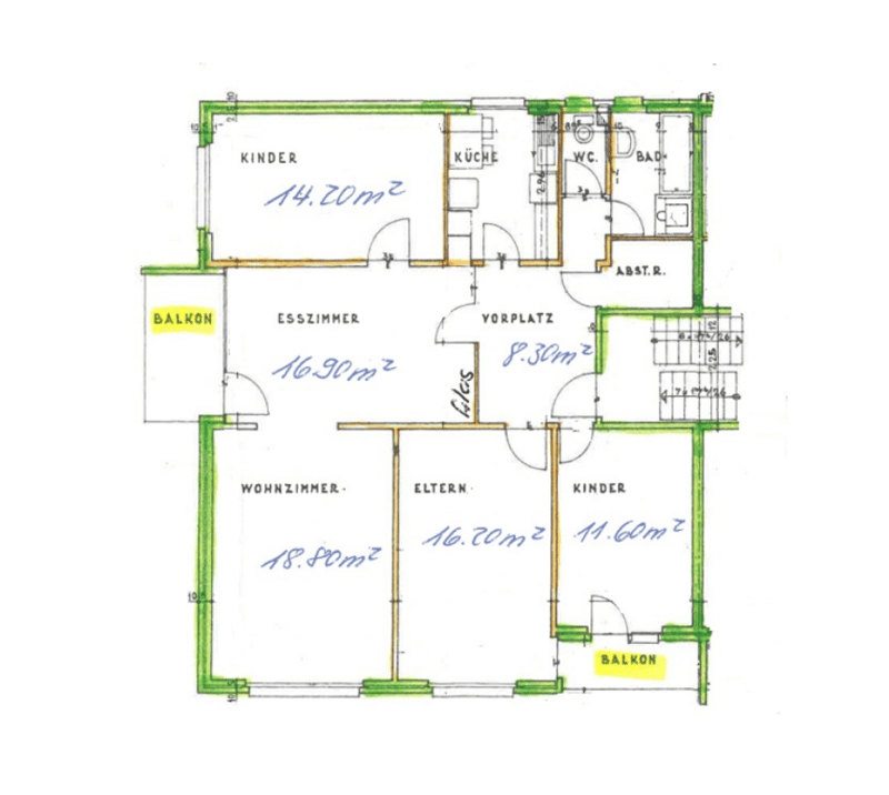 Preiswerte 4.5-Zimmerwohnung - ruhig gelegen und im Grünen (12)
