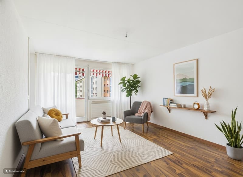 Wohnzimmer möbliert