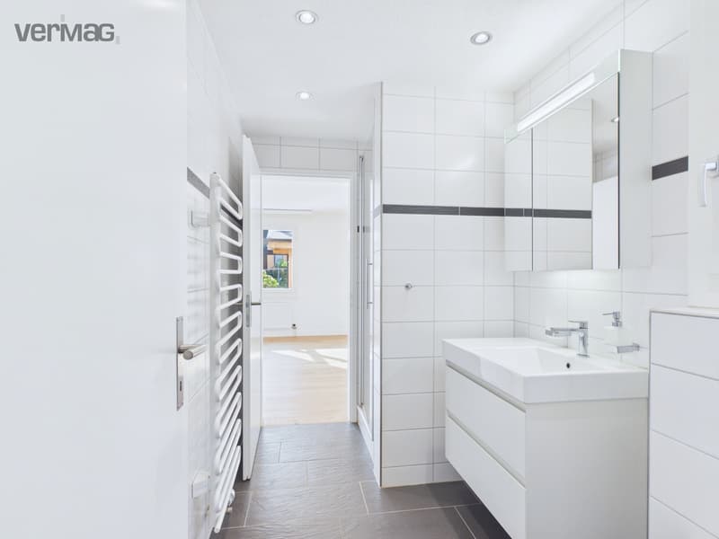 Bad mit Dusche und WC im unteren Stock
