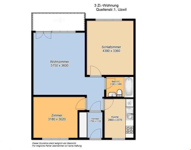 Bright 3-room apartment on the ground floor with seating area (8)