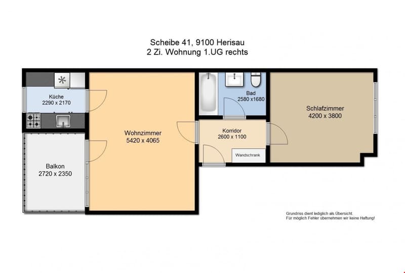 Moderne 2 Zi.Wohnung mit Balkon (2)