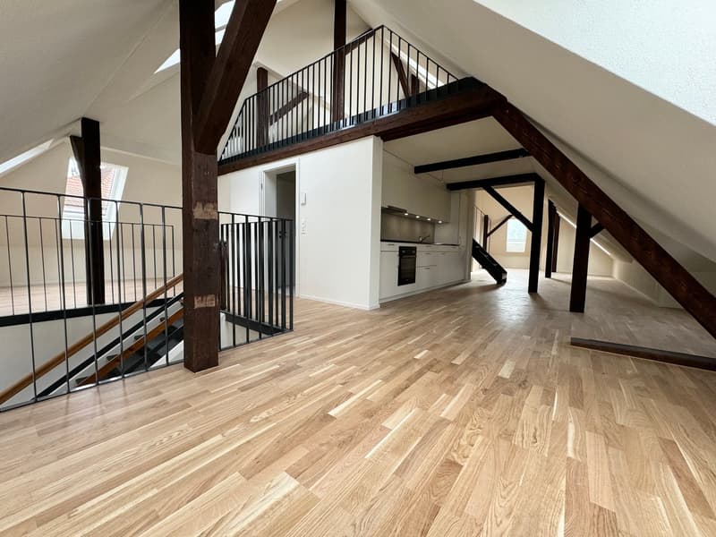 Charmante 1.5-Zimmer-Dachwohnung im Loft-Stil in St. Gallen (1)