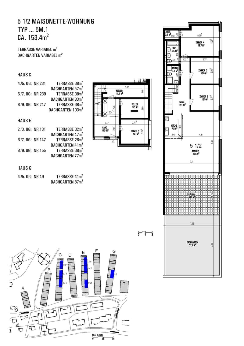 Appartamento-mansarda attraente di 5,5 locali con terrazza e giardino sul tetto! (7)