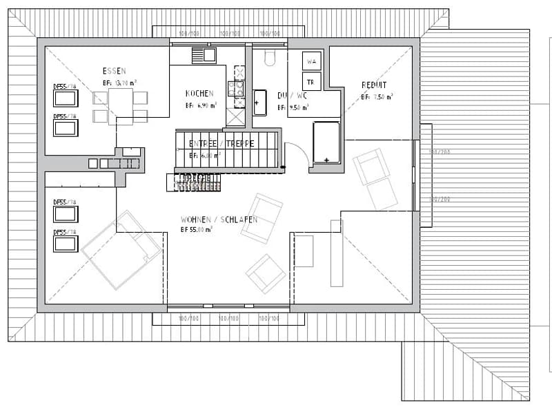 Appartement loft en mansarde sur 2 étages dans une villa à Aarburg (7)