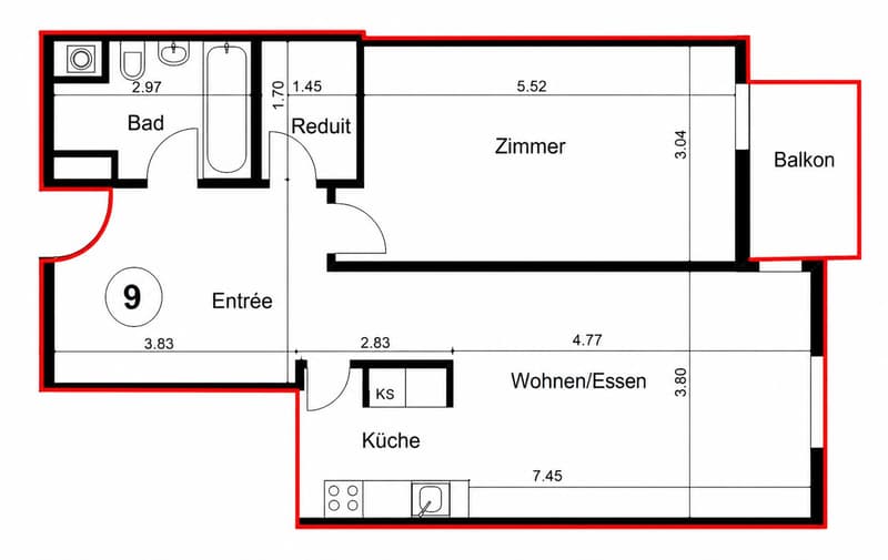 Appartamento luminoso e moderno di 2 locali con balcone a Escholzmatt (8)