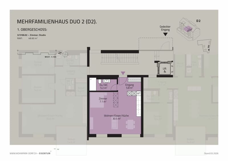 WOHNPARK DORF - Studio im 1. Obergeschoss (4)
