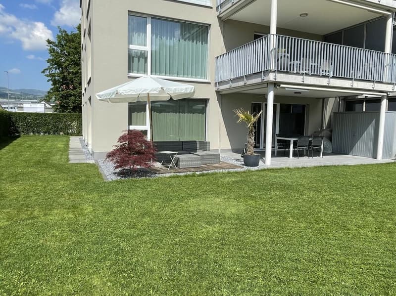 Paradiso del giardino a Benken - appartamento moderno 3.5 locali con giardino privato di 250 m² (5)