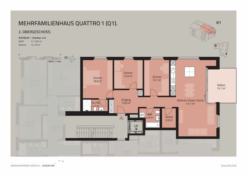 WOHNPARK DORF - VERKAUFSSTART 2. ETAPPE - 4,5-Zimmerwohnung im 2. OG (7)