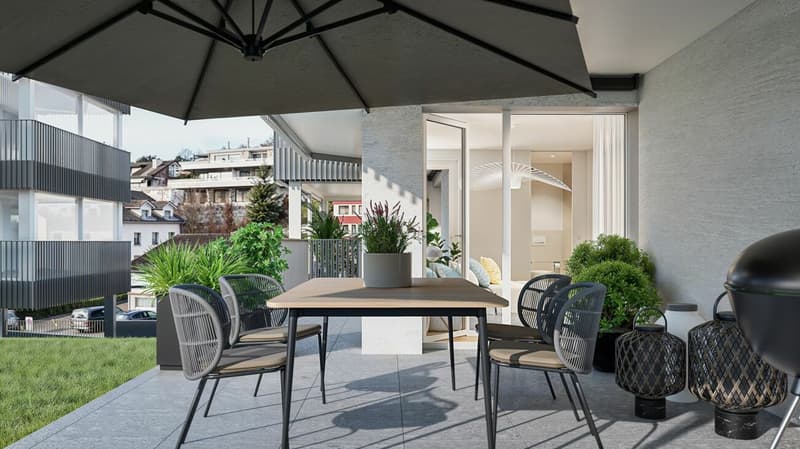 Progetto di costruzione Meienberg Twins - appartamento di giardino attraente (2)