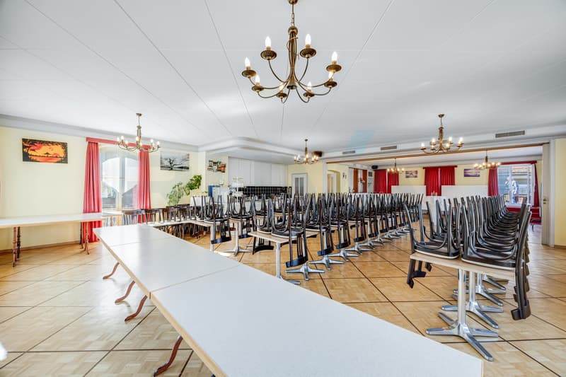 Spacious gastronomy property with terrace, event hall, and guest rooms (7)