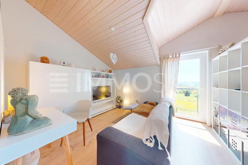 Espace ouvert pouvant être transformé en chambre