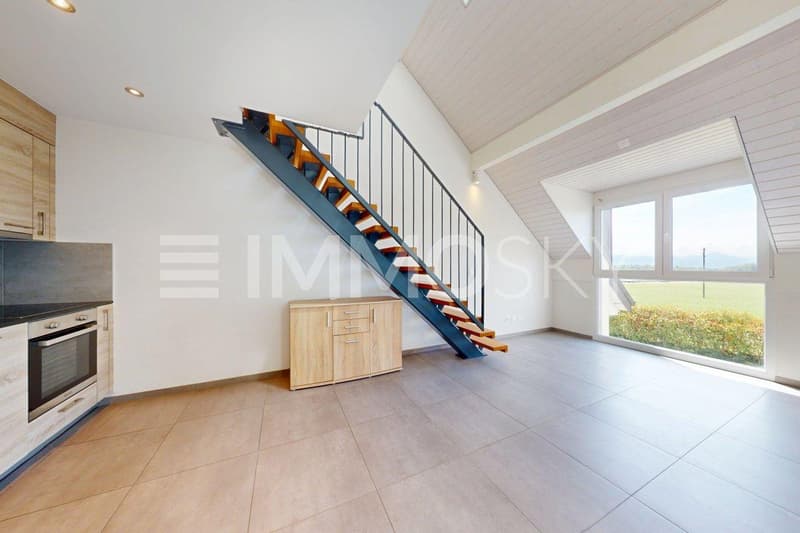 Bel espace de vie avec vue