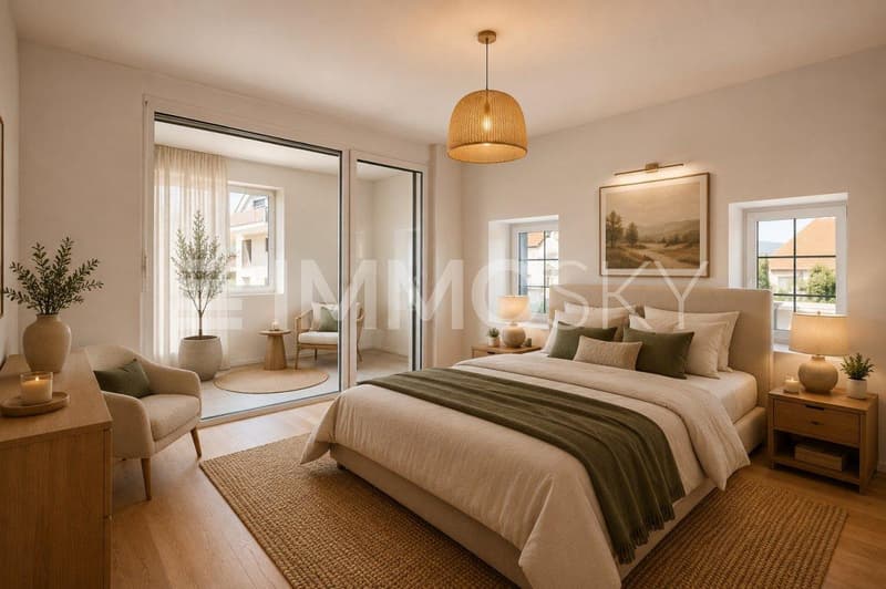 Belle chambre parentale avec salle d'eau privative homestaging