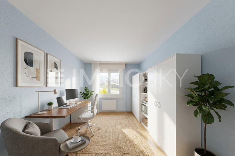 Chambre - Bureau d env 12m2 (Home Staging)