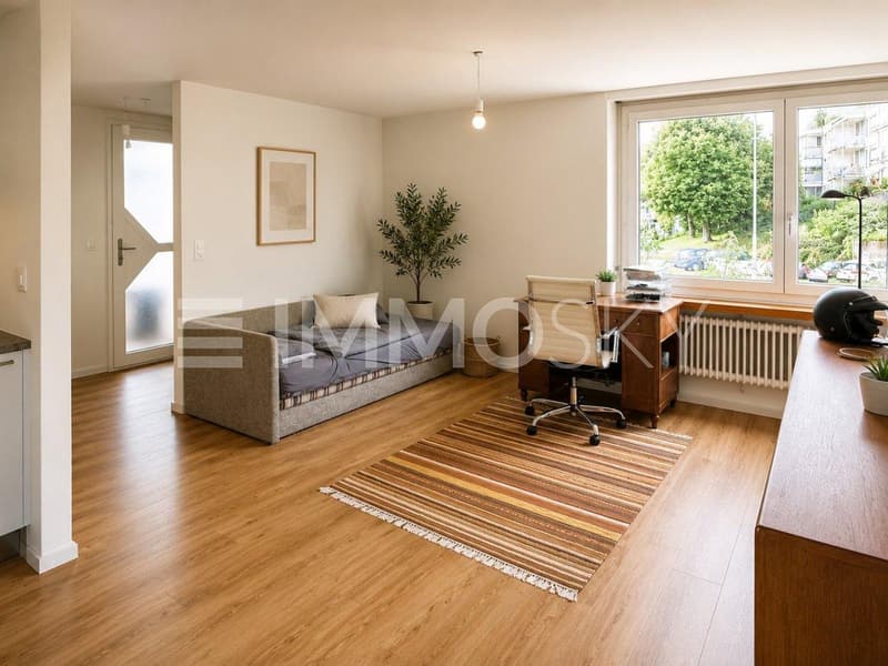 Gemütliches Wohn- und Schlafzimmer