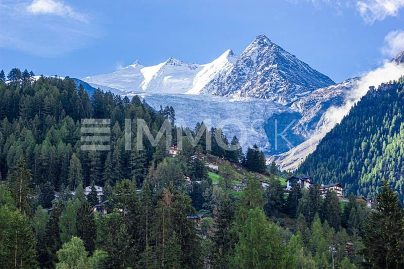 Schöne Aussicht auf die Gletscher