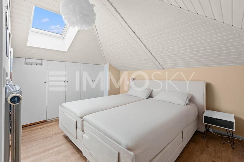 Chambre sous les toits en duplex