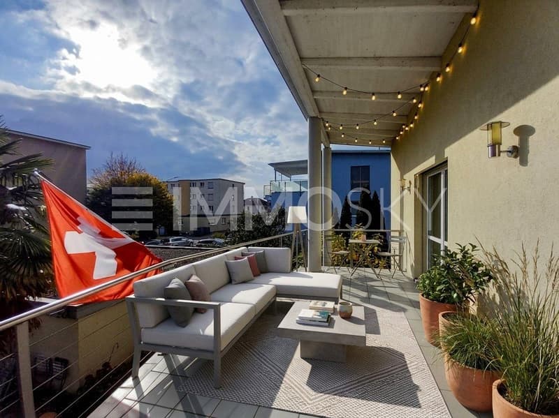 Top besonnter Balkon für die entspannten Minuten