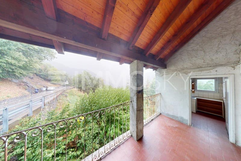 Balcone con vista sul verde