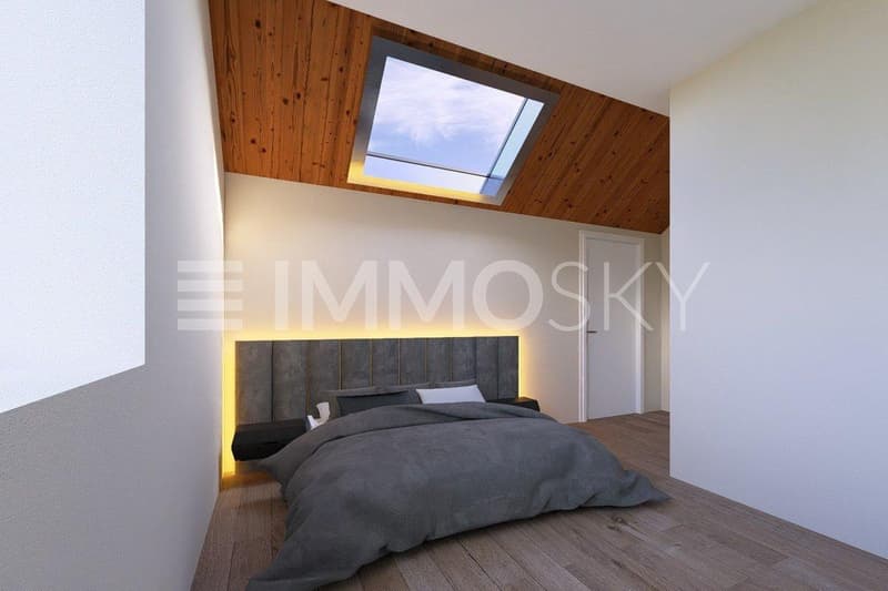 Seconde chambre lumineuse de 15 m2 avec dressing