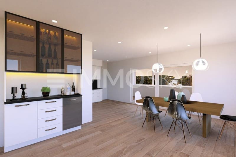 Salle à manger avec accès à la terrasse
