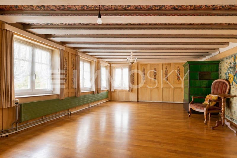 Wohn-/Esszimmer mit grenzenlosem Charme