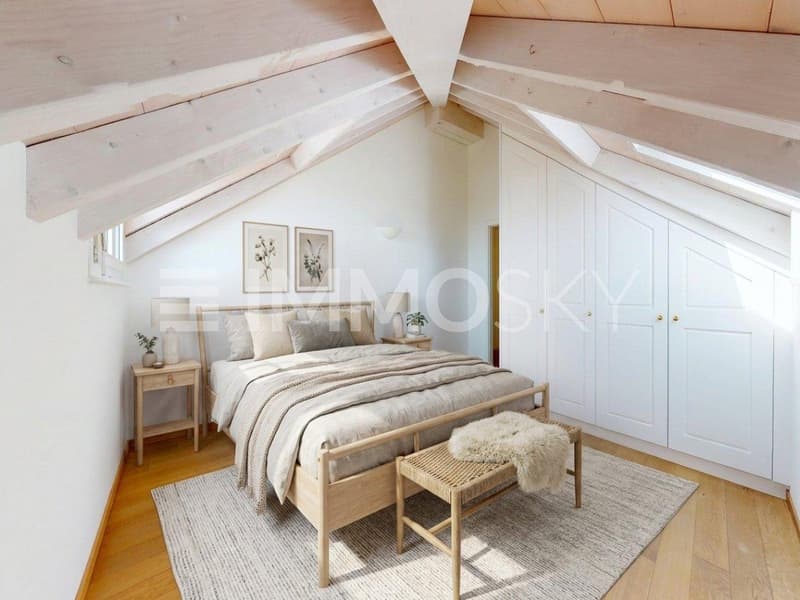 Chambre agréable (aménagement IA)