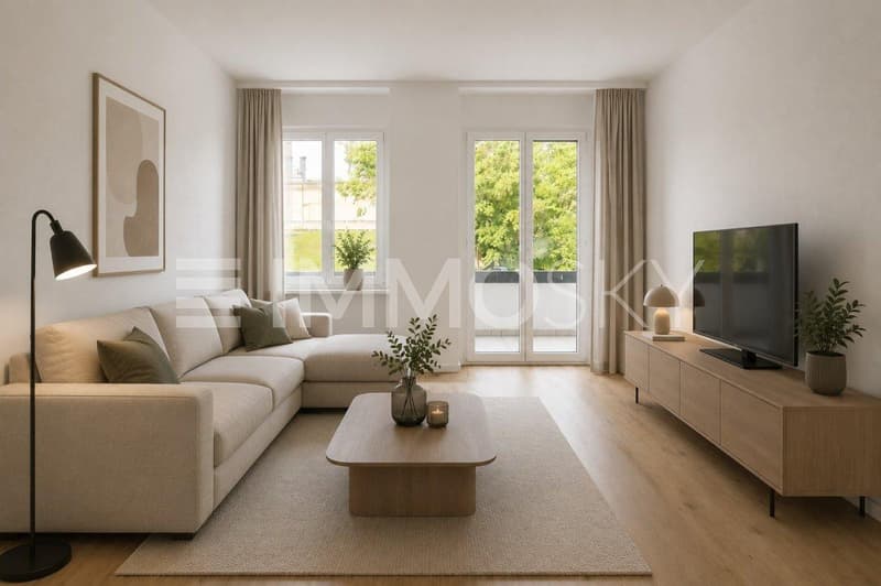 Lichtdurchflutetes Wohnzimmer für gemütliche Abende