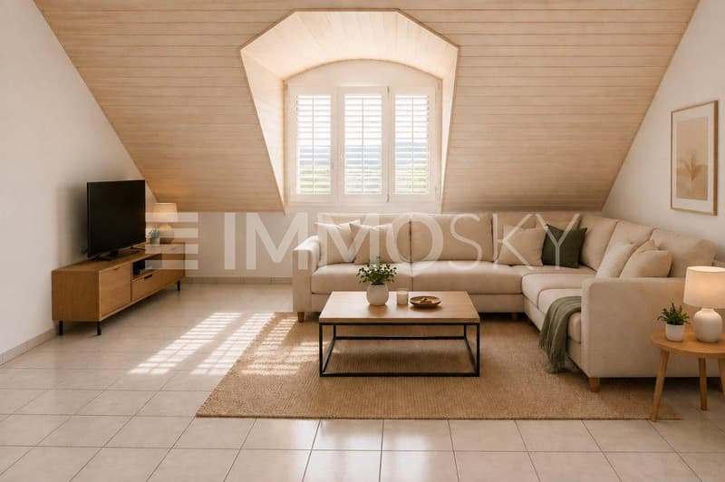 Gemütliches Dachwohnzimmer