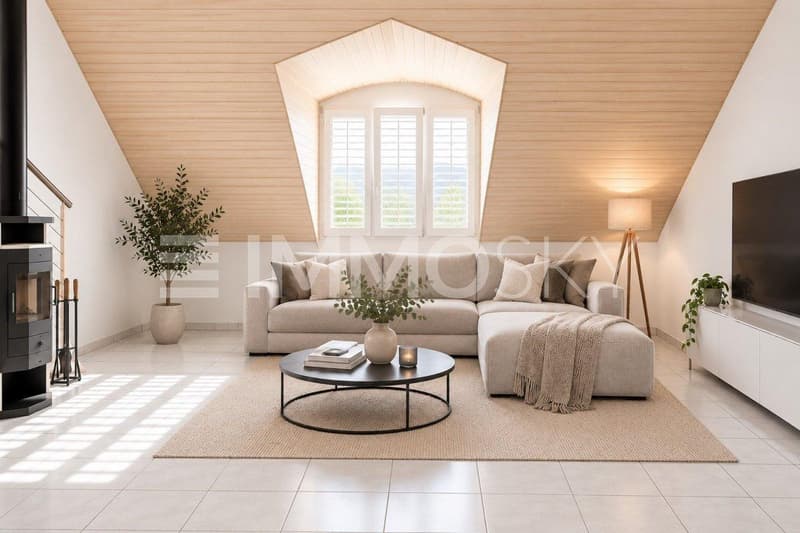 Gemütliches Dachwohnzimmer