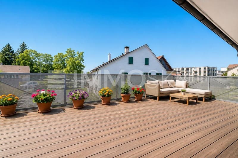 Terrasse einer Wohneinheit