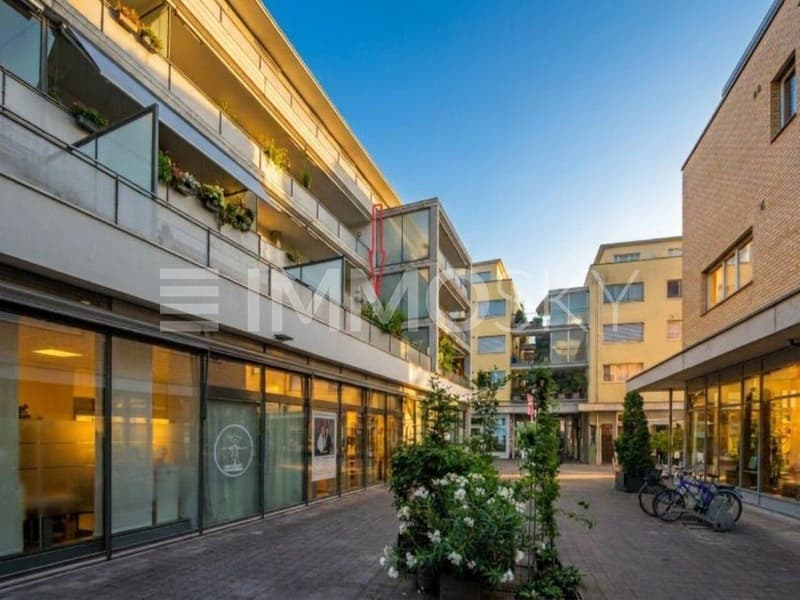 Einkaufsstimmung vor dem Haus