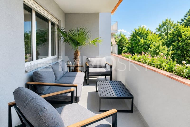 sonniger Balkon