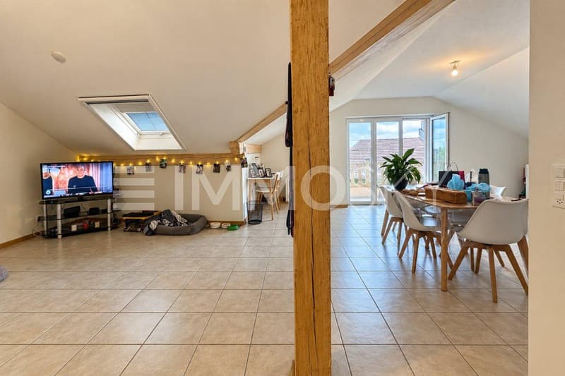 Séjour/salle à manger 3.5 pces combles