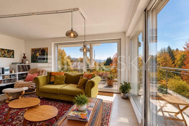Séjour confortable avec vue sur la forêt